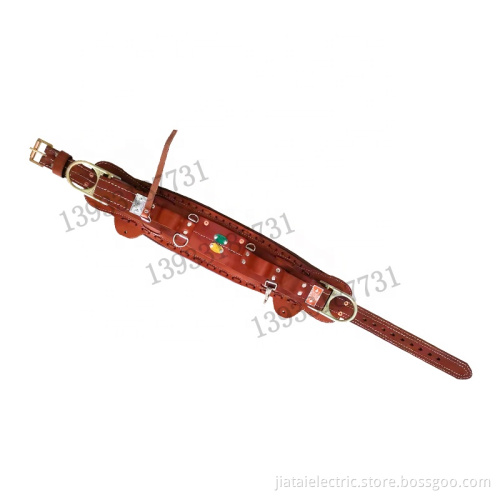 Semi-Floating Comfortable Lineman Leather Body Belt with D-Rings